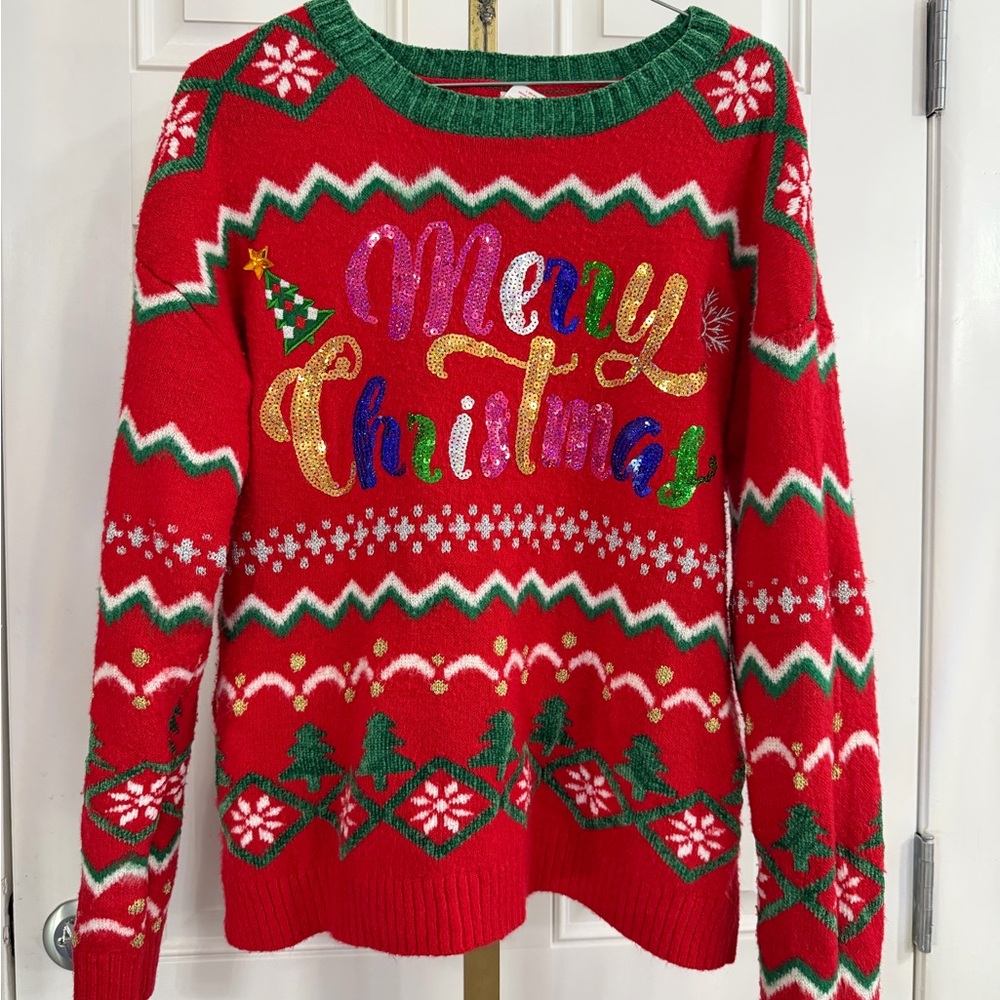 Festive Christmas Sweater - Red and Green